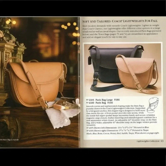 Vintage Coach Paris Large Navy Blue Bag - Picture 16 of 16